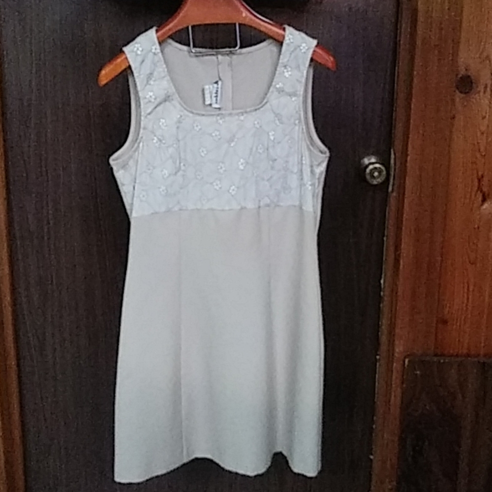 Tan dress by Wrapper